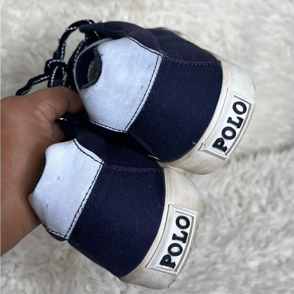 Polo by Ralph Lauren Navy and White Sneakers